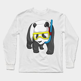 Panda Diver Snorkel Long Sleeve T-Shirt